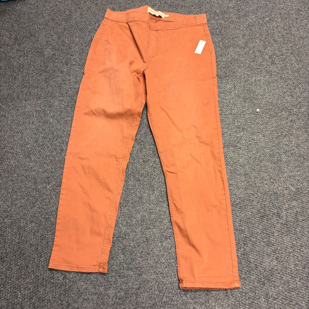 Soft Surroundings Burnt Orange Pull On Straight Leg Pants XL Tall NWOT